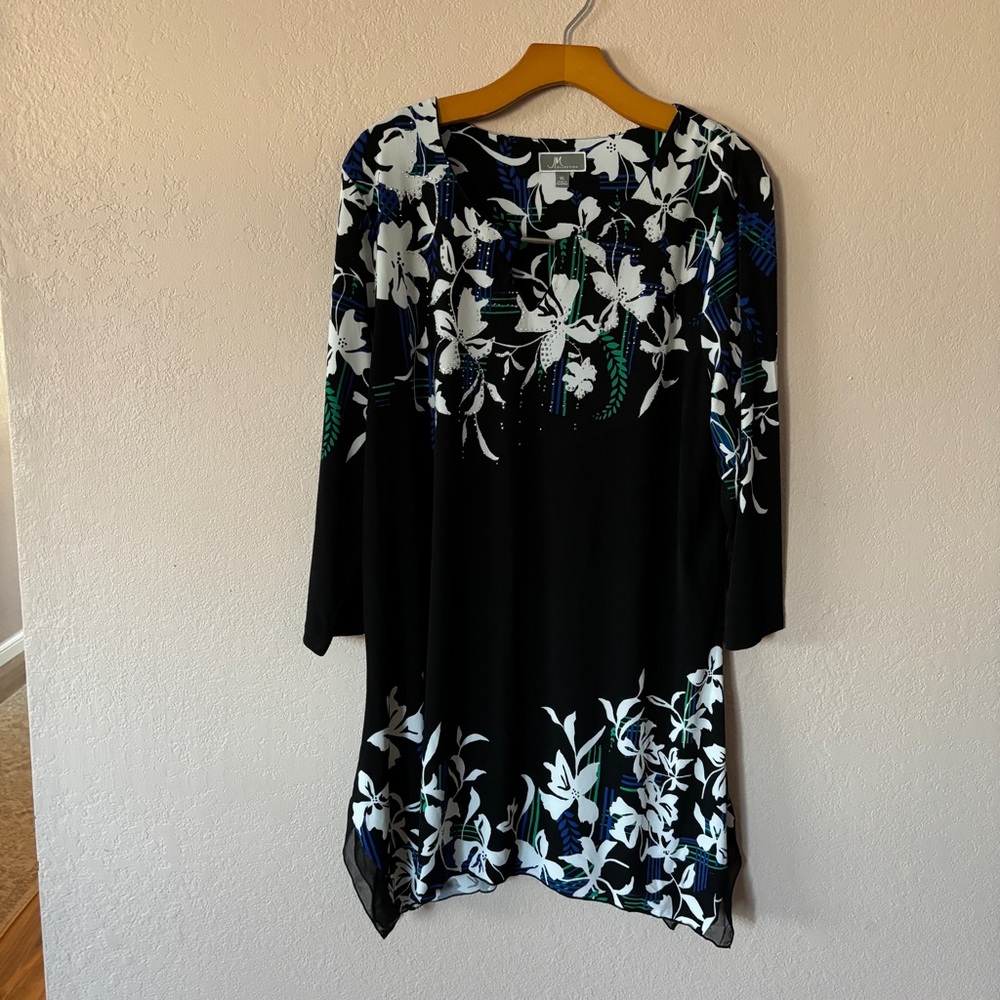 J M Collections floral dress size extra large